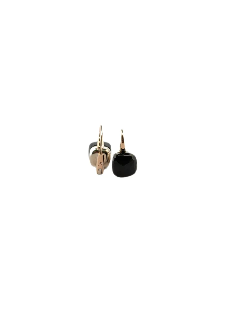 Boucles d'oreilles POMELLATO "Nudo" en or jaune et grenat - Image 4
