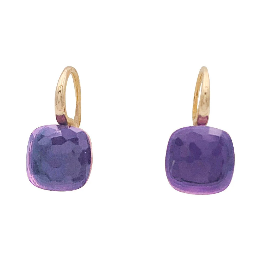 Boucles d'oreilles POMELLATO "Nudo Classic" en or blanc, or rose et améthystes