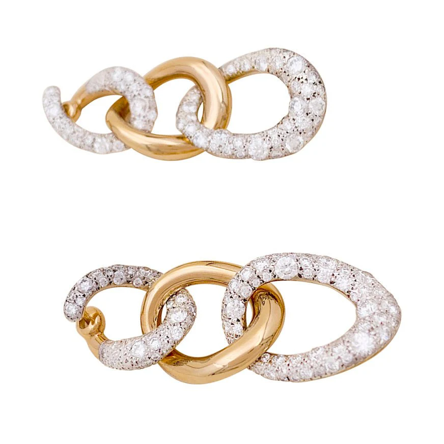 Boucles d'oreilles POMELLATO "Tango" en or rose et diamants - Image 5