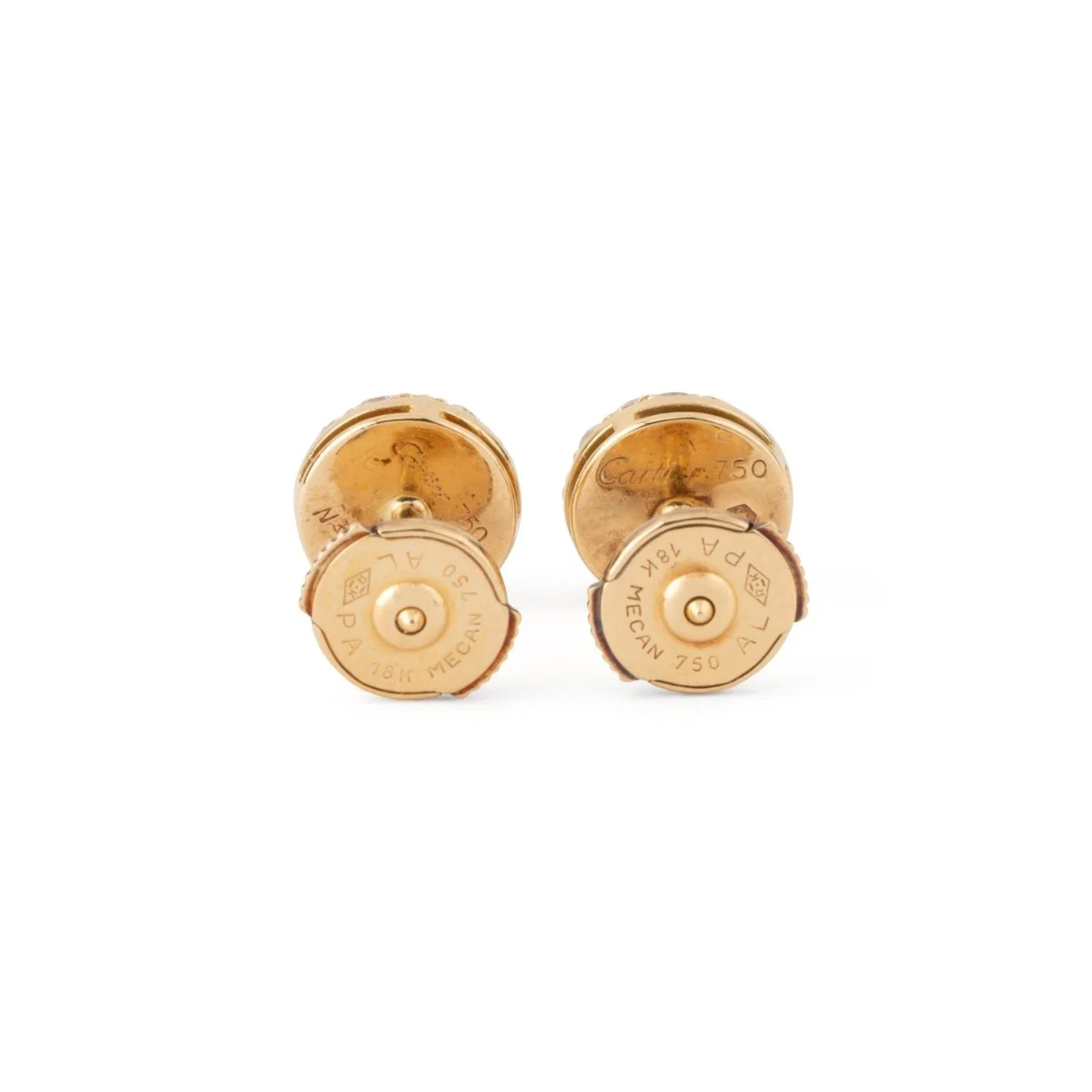 Boucles d'oreilles Puces CARTIER "Mimi" en or jaune et diamants - Image 4