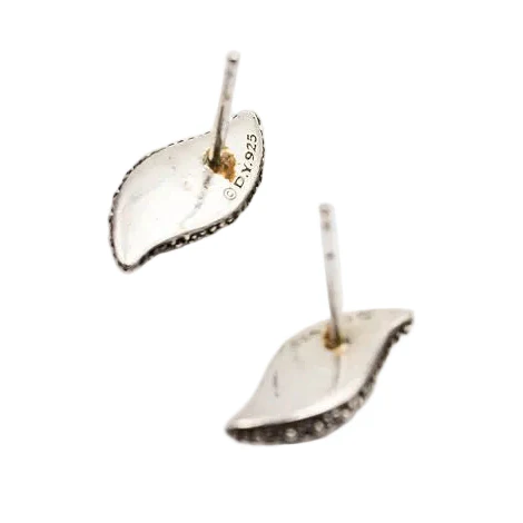 Boucles d'Oreilles Puces DAVID YURMAN en argent, saphirs et diamants - Image 4