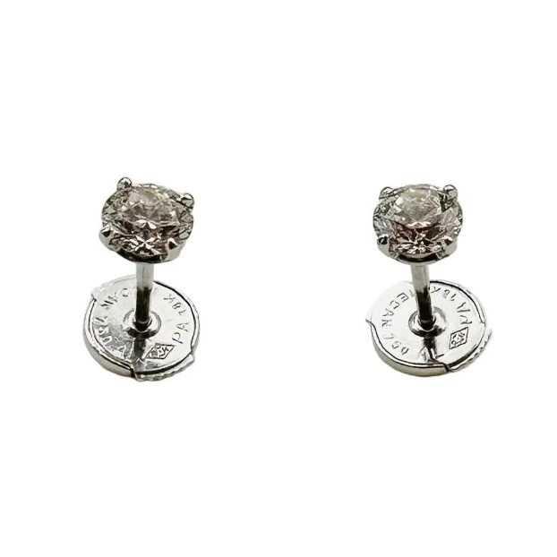 Boucles d'oreilles Puces en or blanc et diamants