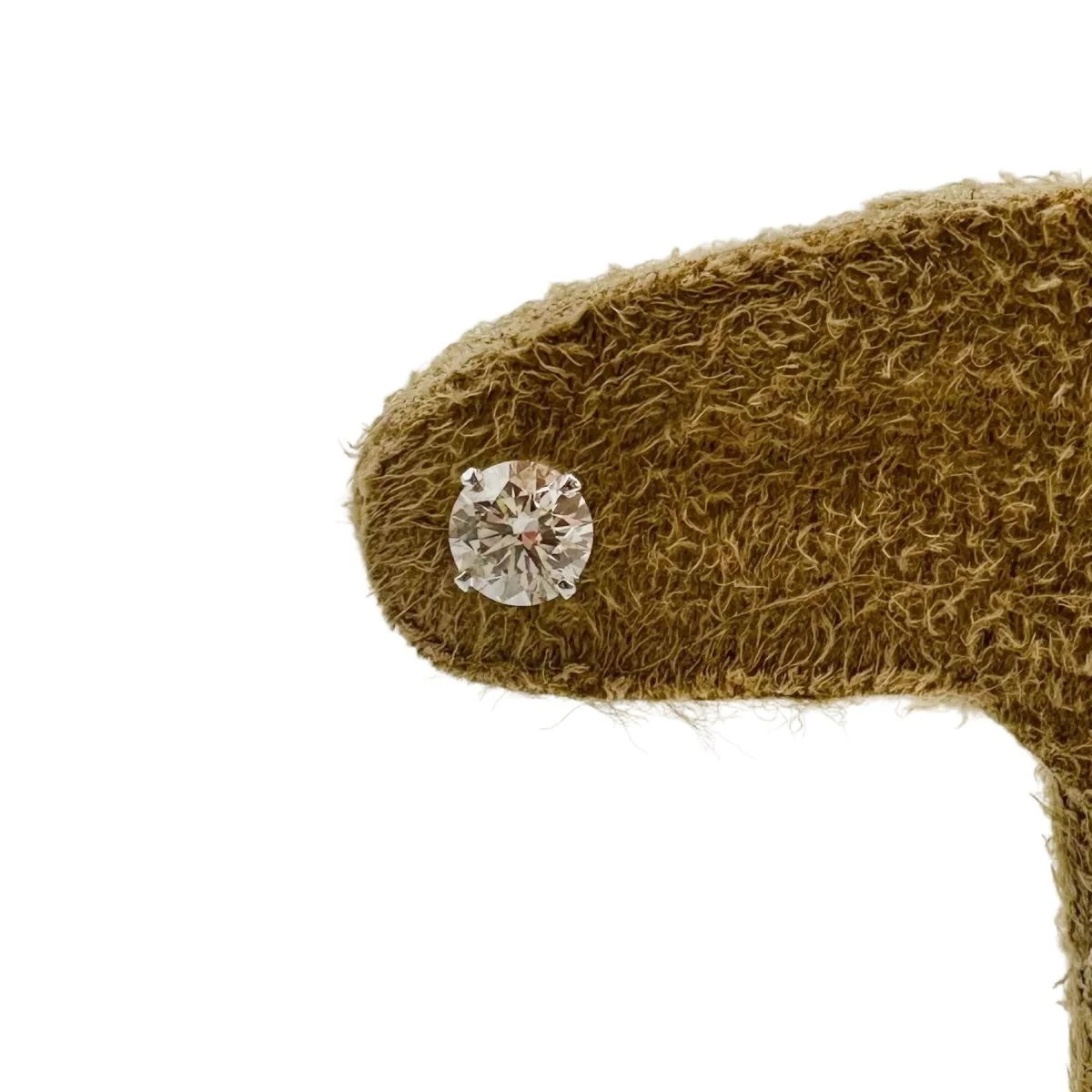 Boucles d'oreilles Puces en or blanc et diamants - Image 3