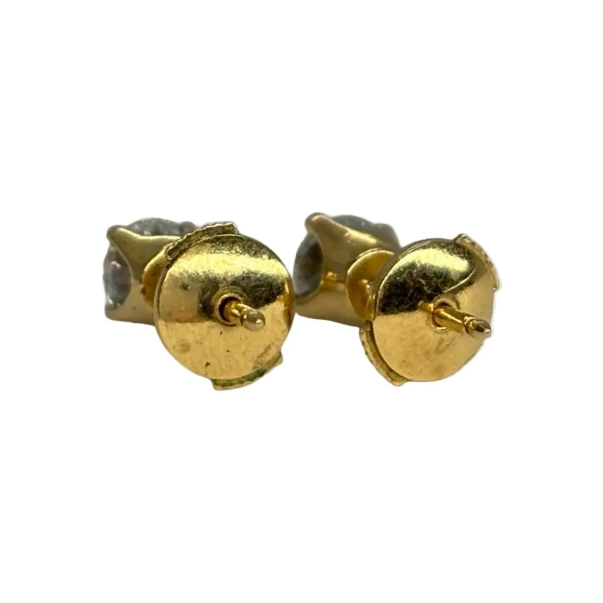Boucles d'oreilles Puces en or jaune et diamants - Image 3