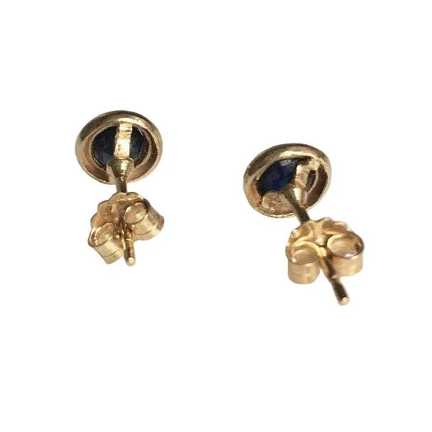 Boucles d'oreilles Puces en or jaune et saphirs - Image 14