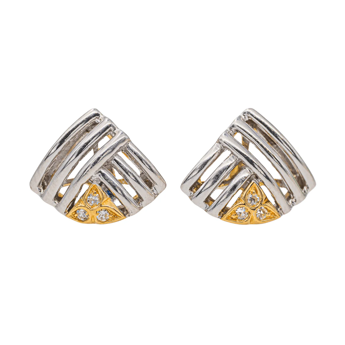 Boucles d'oreilles Puces Or blanc Diamant