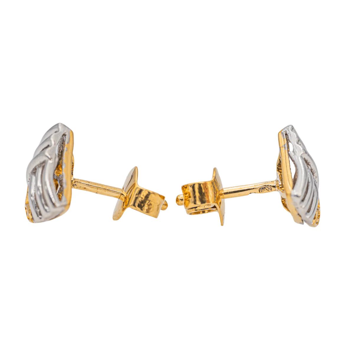 Boucles d'oreilles Puces Or blanc Diamant - Image 3