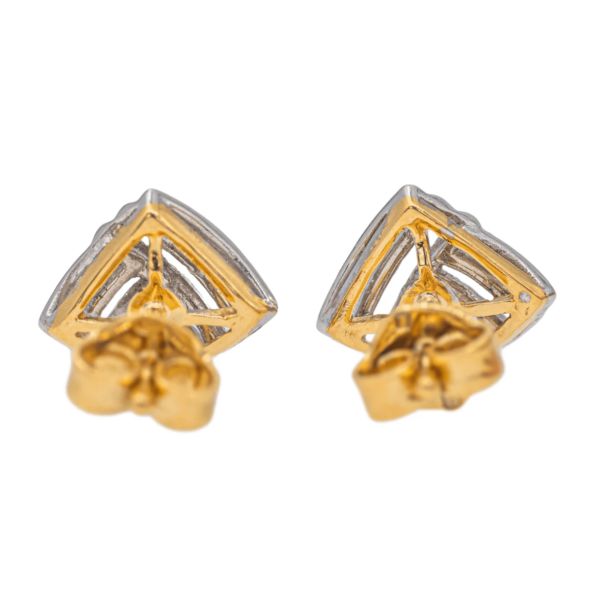 Boucles d'oreilles Puces Or blanc Diamant - Image 7