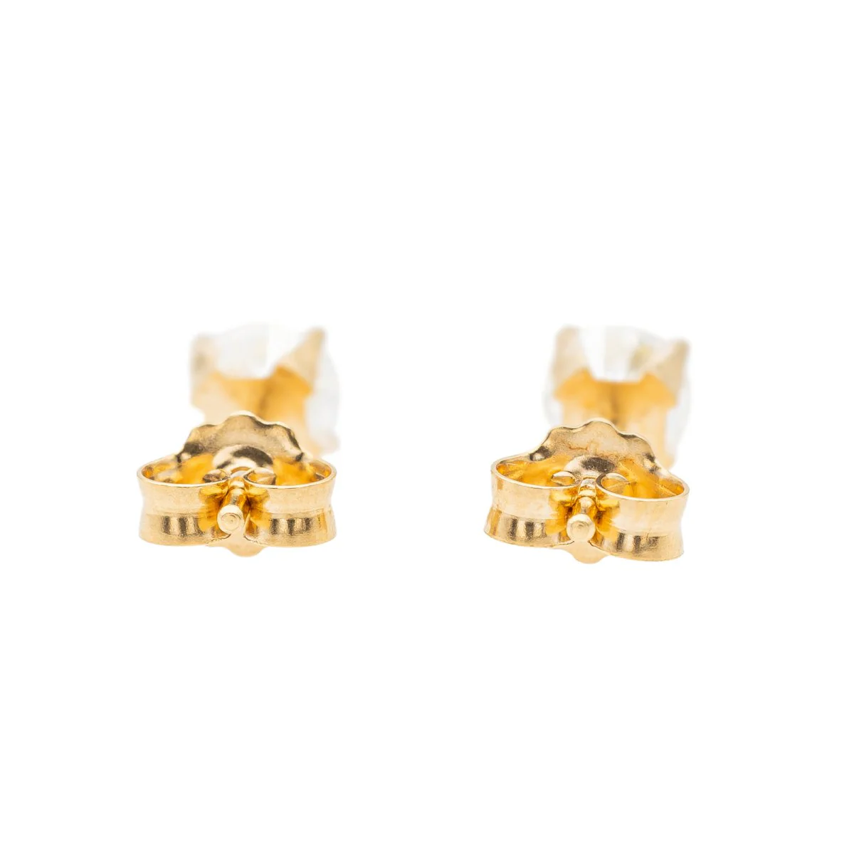 Boucles d'oreilles Puces Or jaune Diamant - Image 5