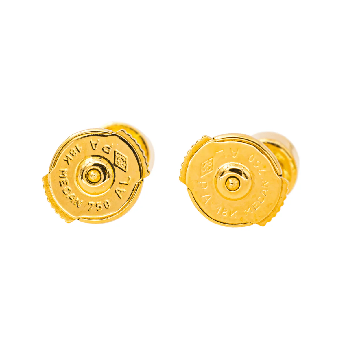 Boucles d'oreilles Puces en or jaune et diamants - Image 5