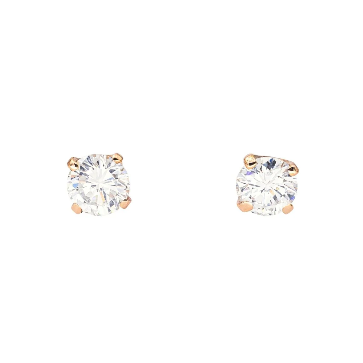 Boucles d'oreilles Puces en or jaune et diamants - Image 7
