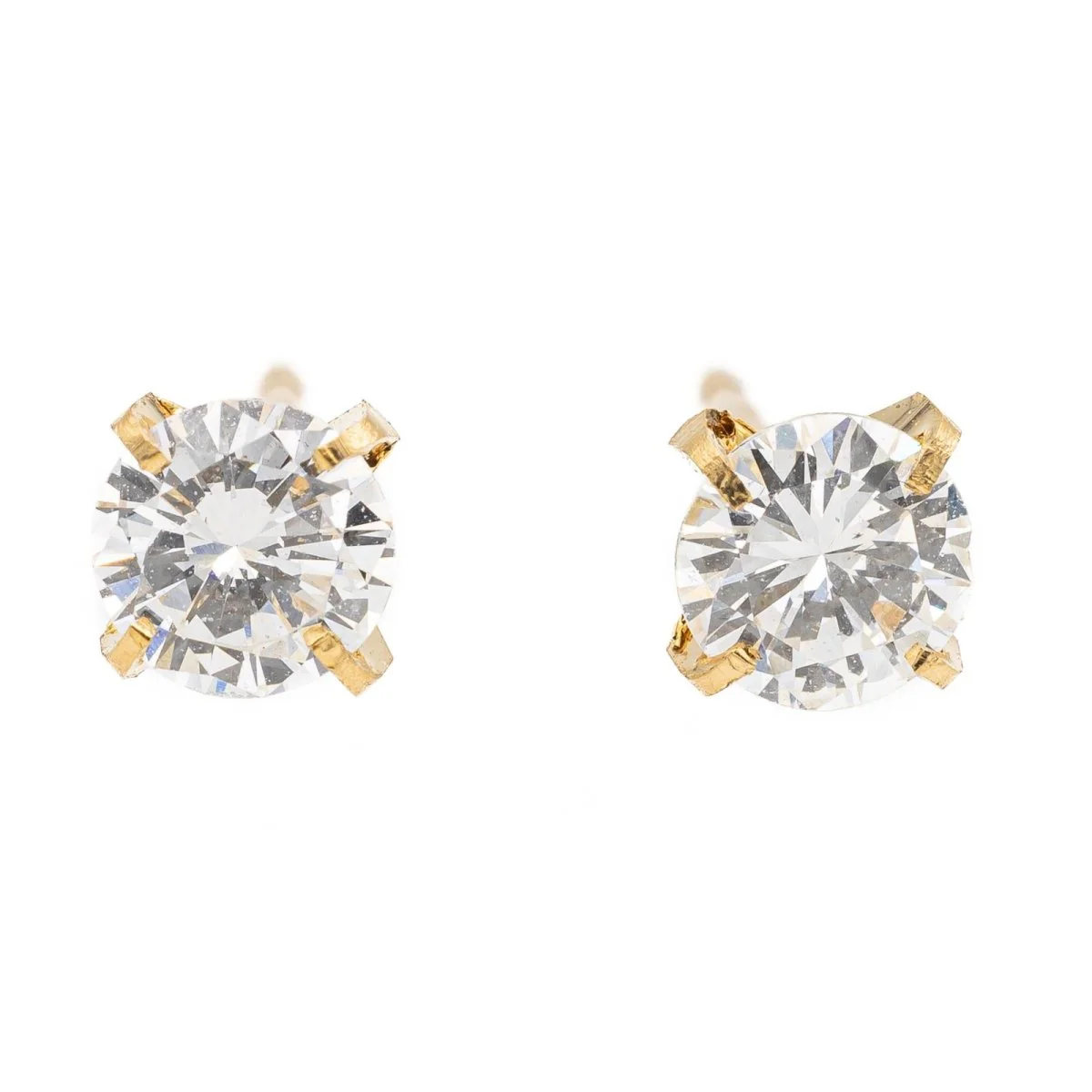 Boucles d'oreilles puces Or jaune Diamant