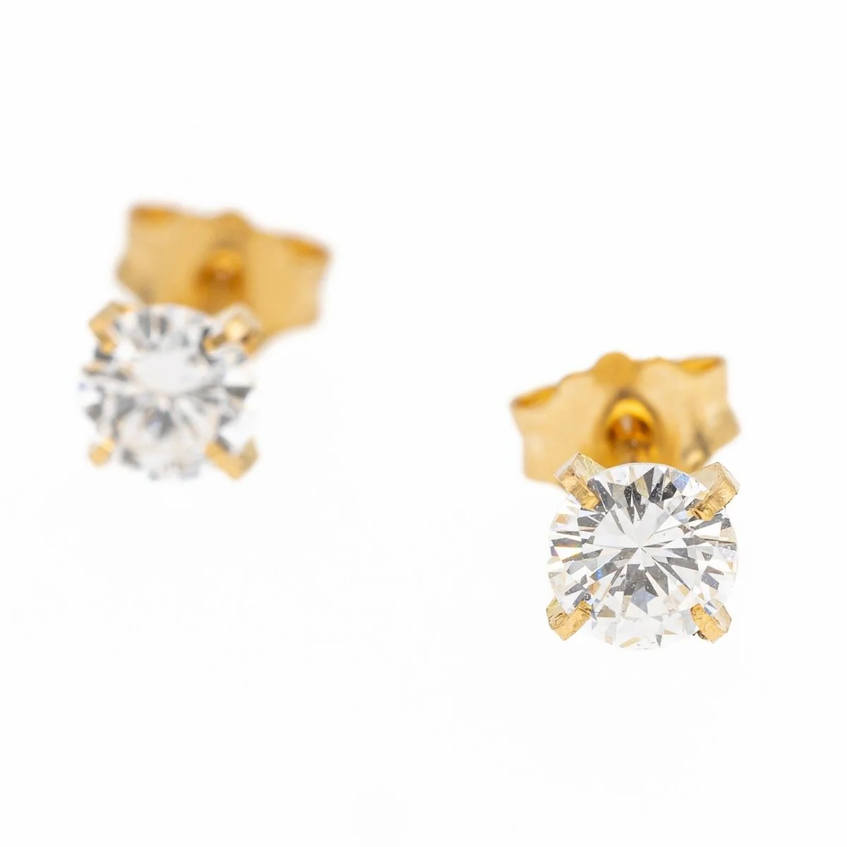 Boucles d'oreilles puces Or jaune Diamant - Image 7