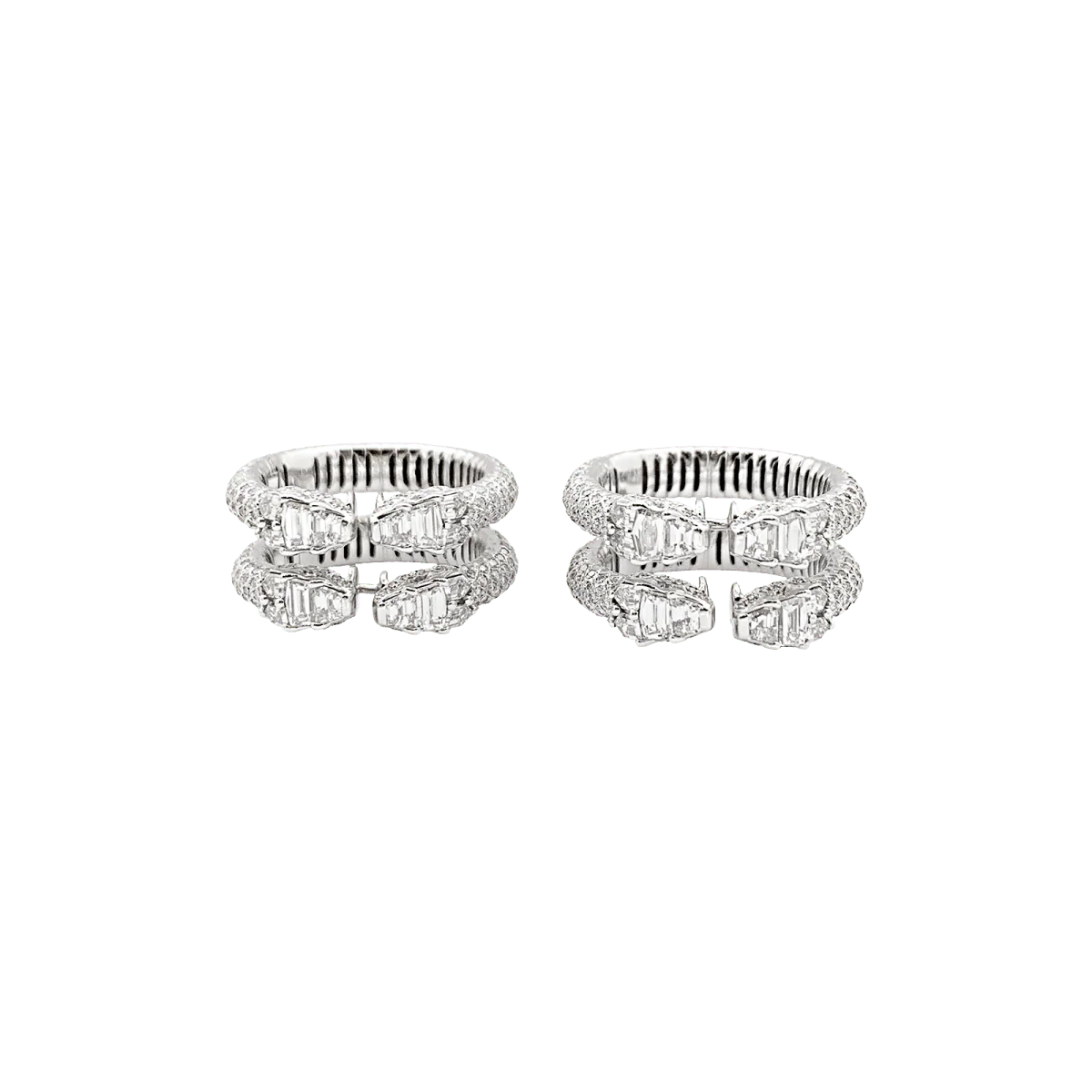 Boucles d'oreilles REPOSSI "Ophydienne" en or blanc et diamants - Image 5