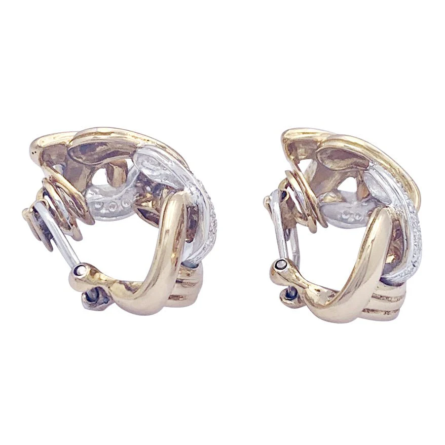 Boucles d'oreilles REPOSSI "Tresse" or et diamants - Image 3