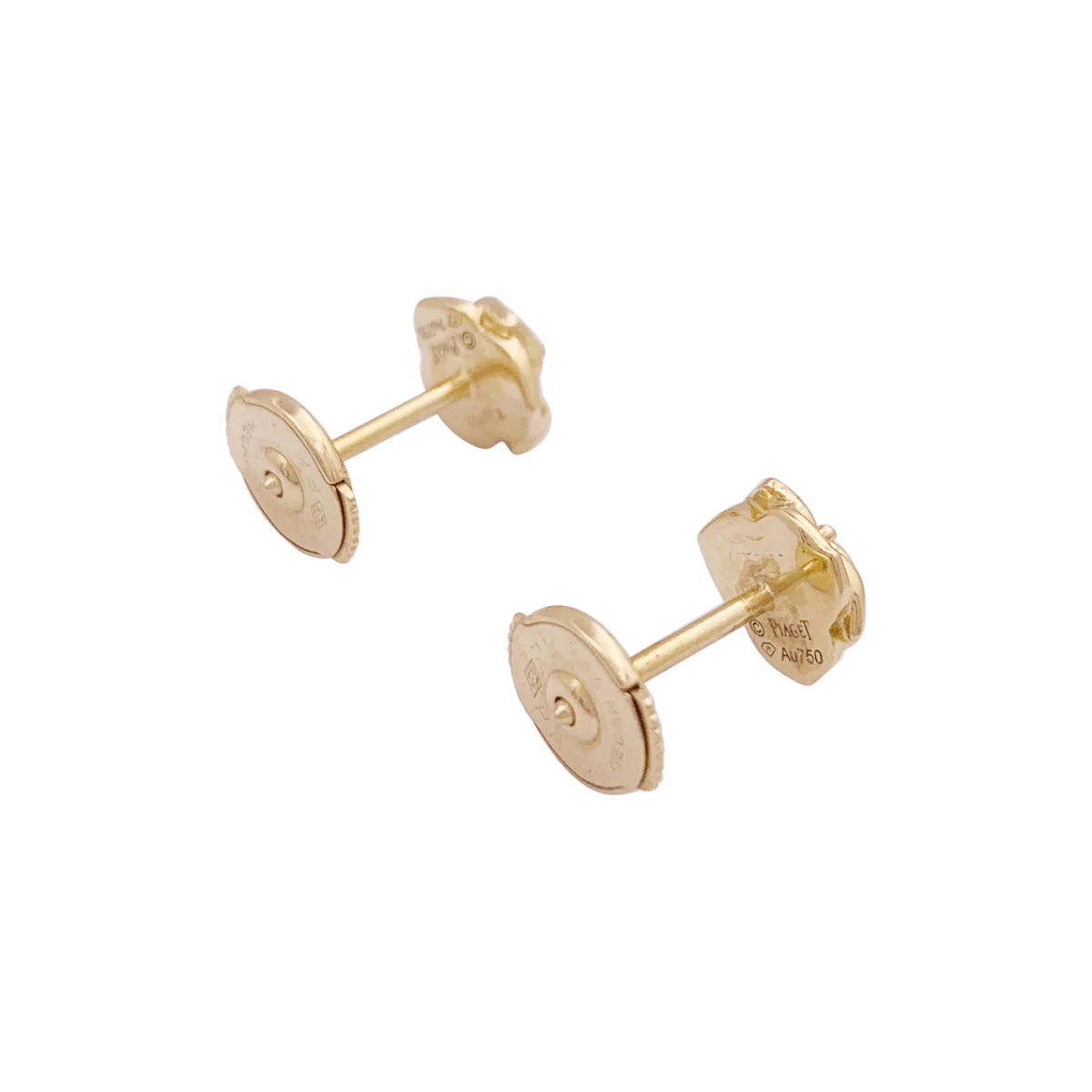 Boucles d'oreilles PIAGET "Rose Piaget" en or jaune et diamants - Image 3