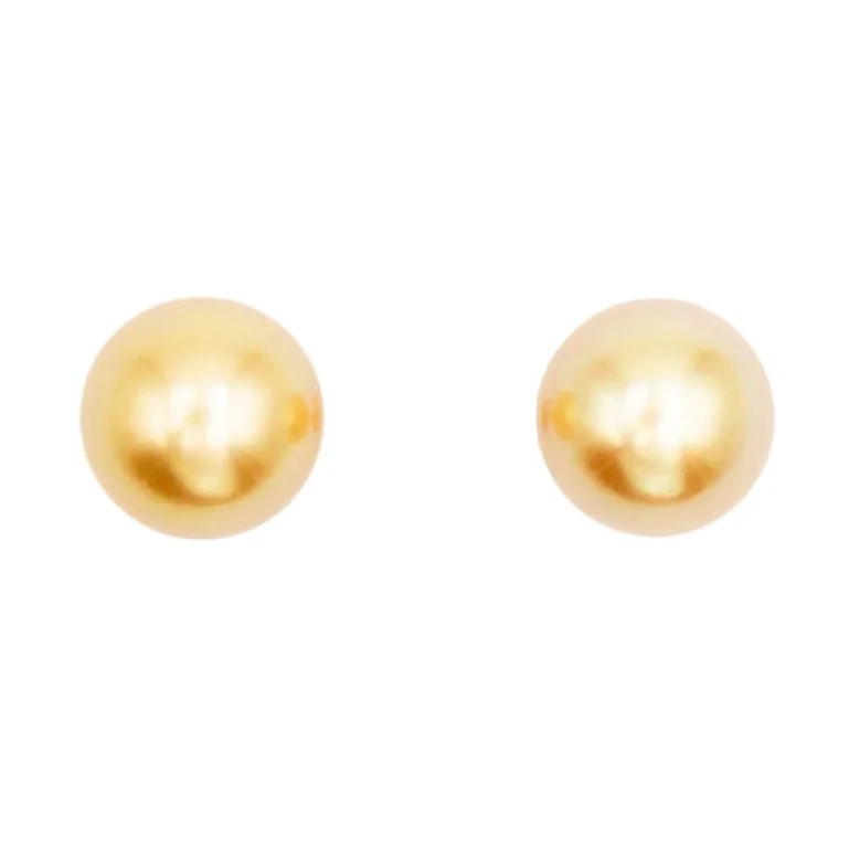Boucles d'oreilles Puces TASAKI en or jaune et perles