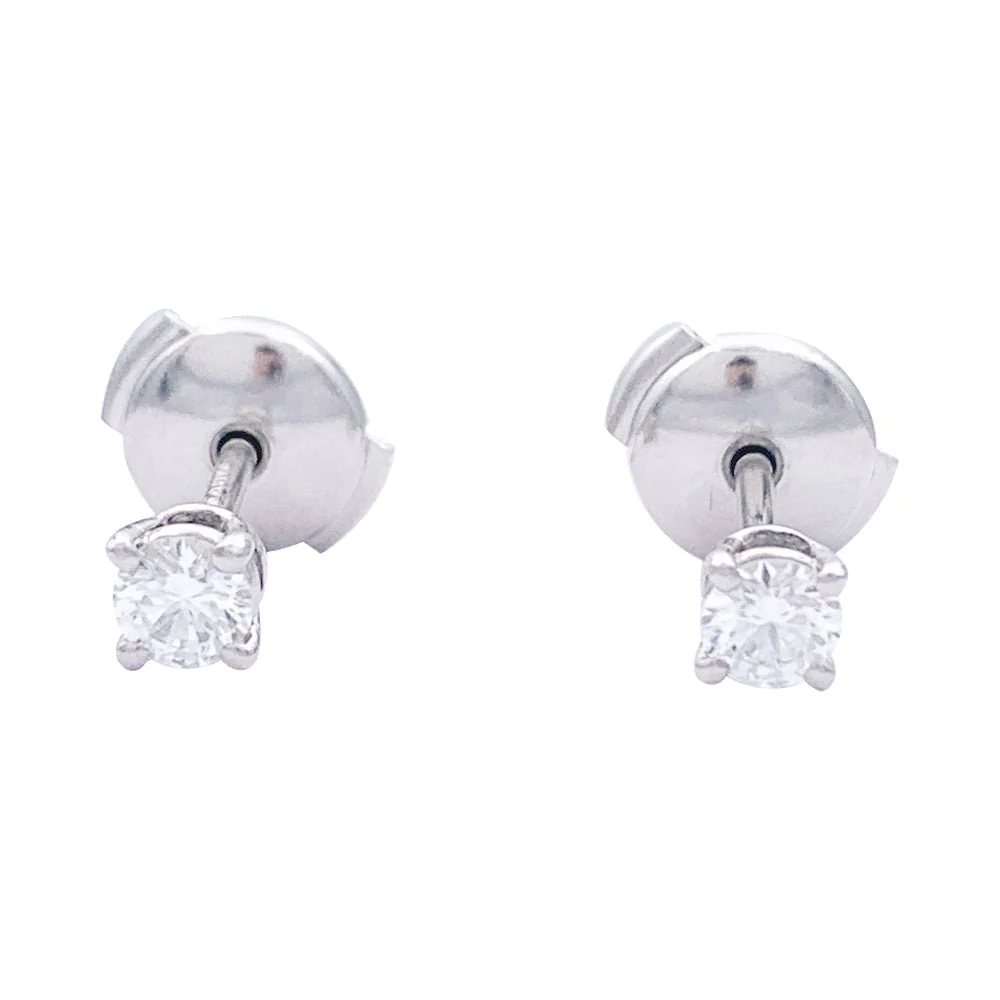 Boucles d'oreilles Puces TIFFANY & CO. en platine et diamants - Image 4