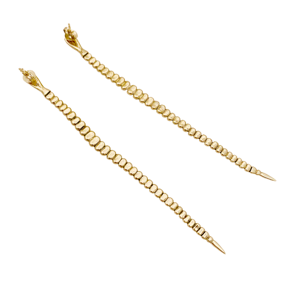 Boucles d'oreilles Pendantes TIFFANY & CO x ELSA PERETTI "Snake" en or jaune - Image 3