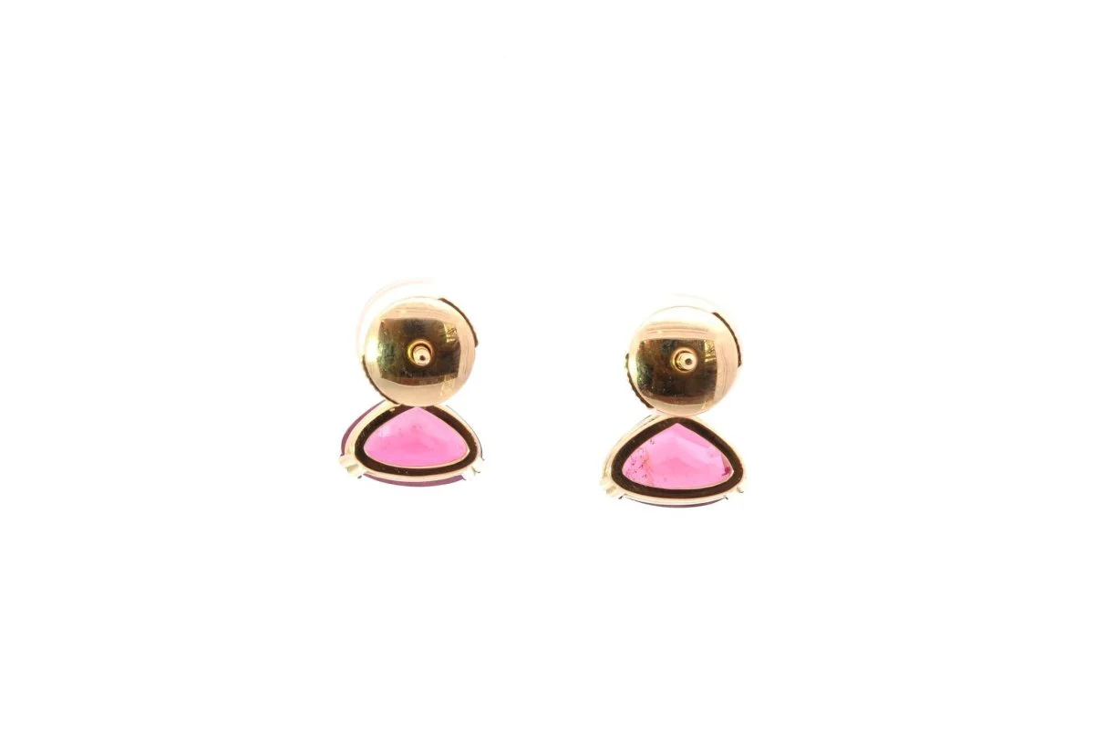 Boucles d'oreilles tourmaline et diamants - Image 3