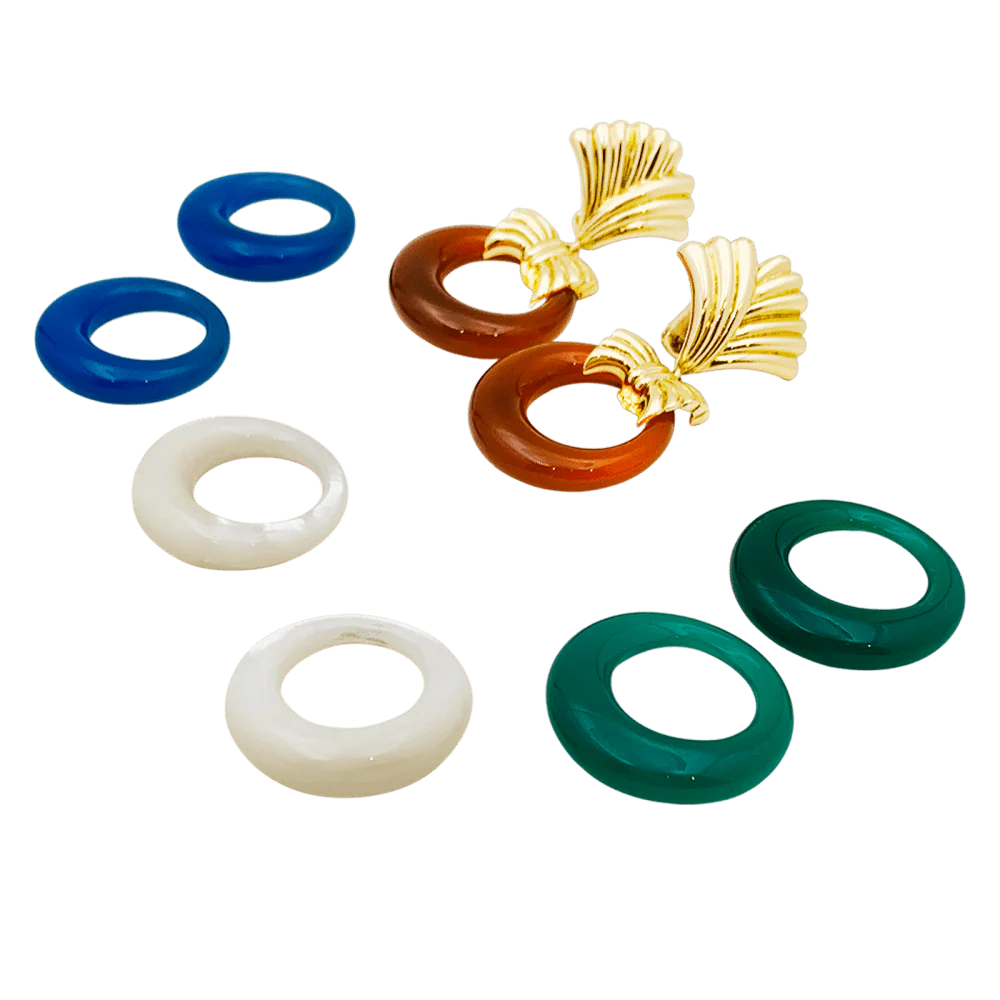 Boucles d'oreilles Clips VAN CLEEF & ARPELS en or jaune et pierres dures - Image 3
