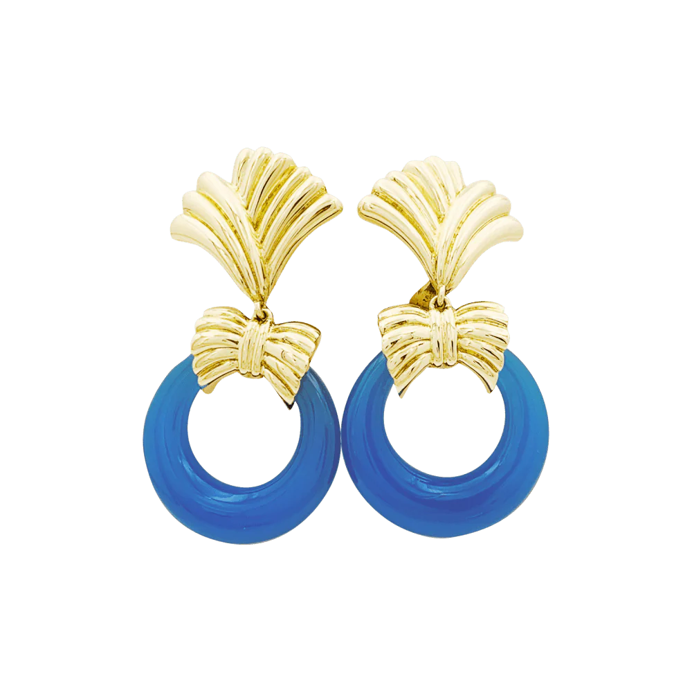 Boucles d'oreilles Clips VAN CLEEF & ARPELS en or jaune et pierres dures - Image 6