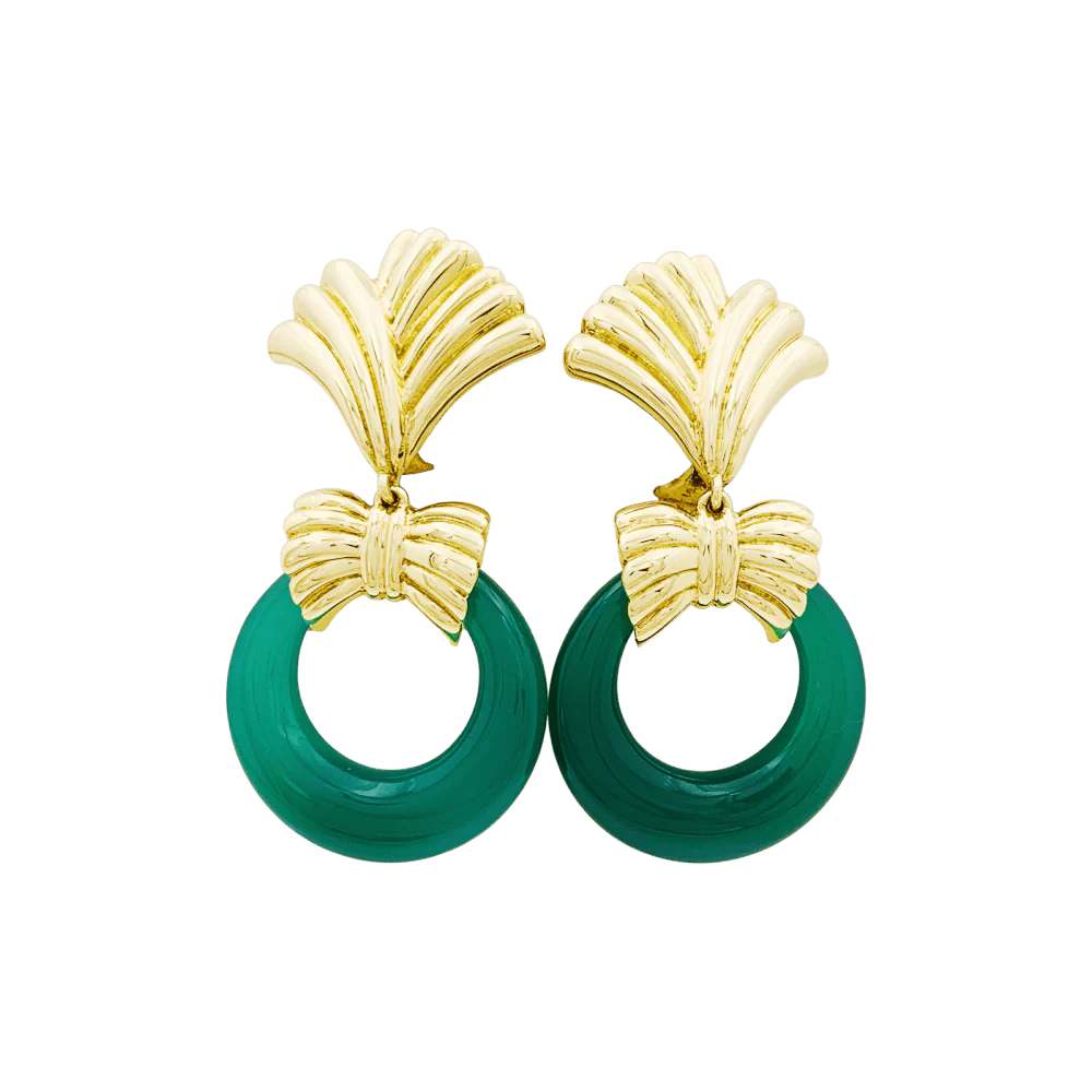 Boucles d'oreilles Clips VAN CLEEF & ARPELS en or jaune et pierres dures - Image 7