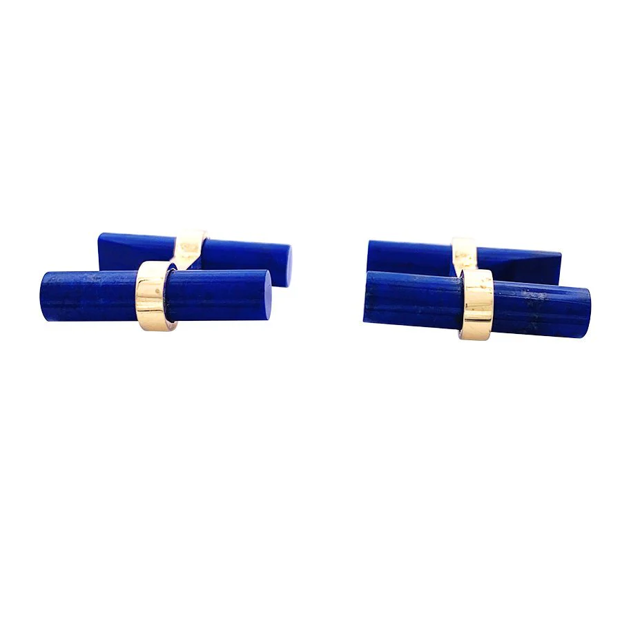 Boutons de manchette Cartier or jaune, bâtonnets interchangeables. - Image 2