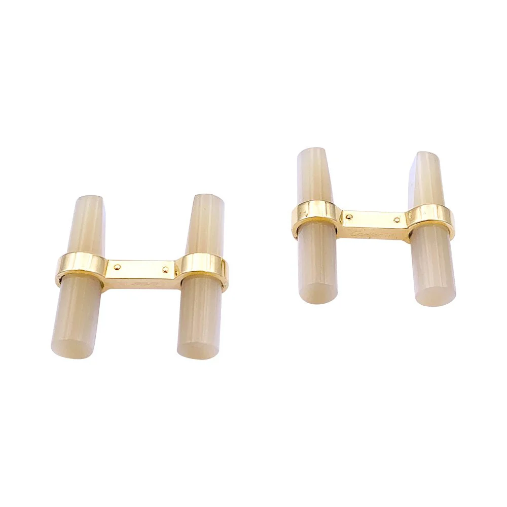 Boutons de manchette Cartier or jaune, bâtonnets interchangeables. - Image 3