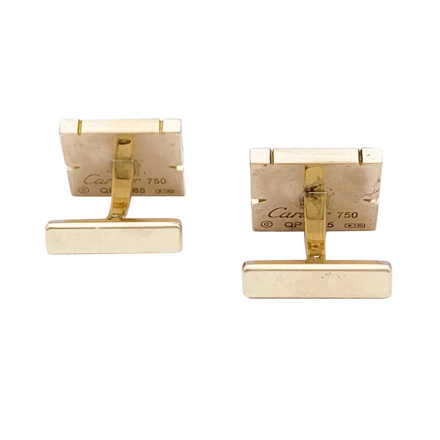 Boutons de manchette Cartier "Tank française", or jaune. - Image 4