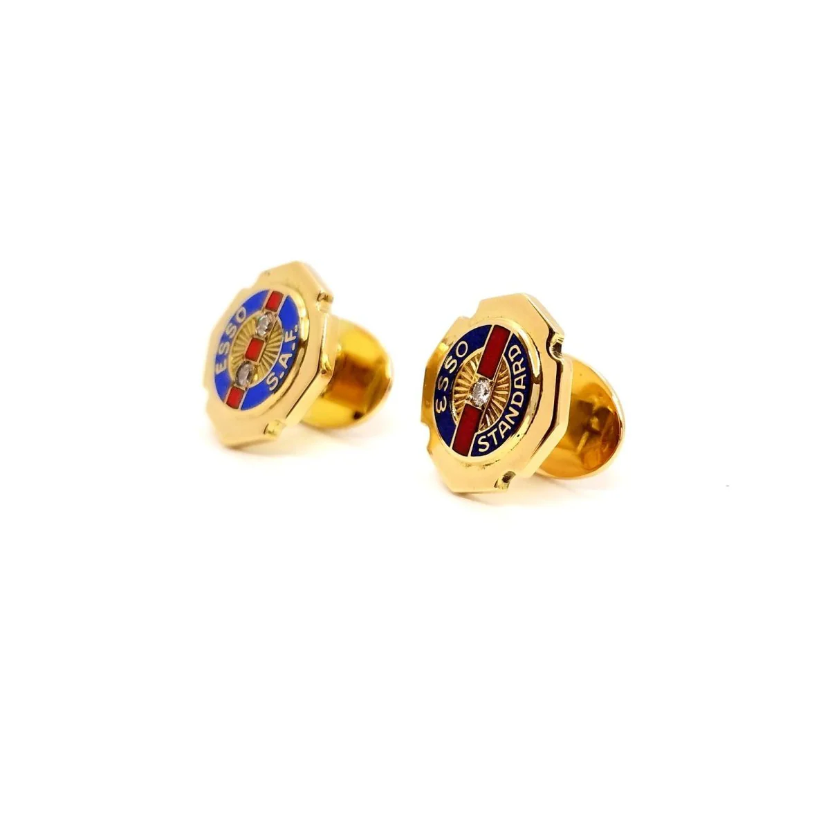 Boutons de manchette Or jaune Diamant - Image 8