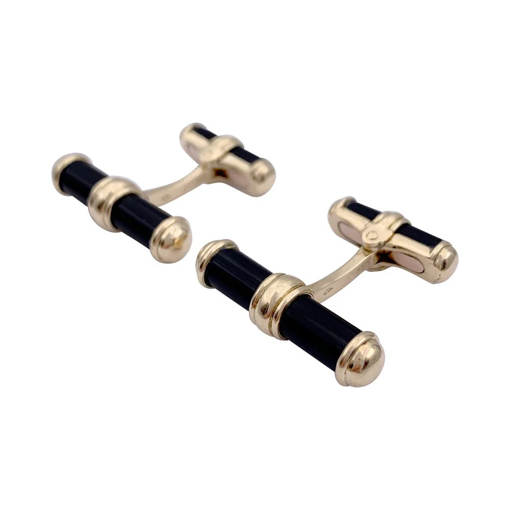 Boutons de manchette VAN CLEEF & ARPELS en or jaune et onyx - Image 4