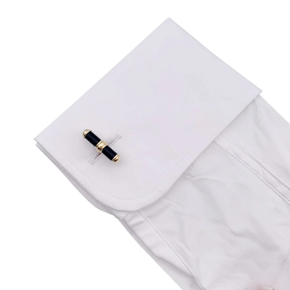 Boutons de manchette VAN CLEEF & ARPELS en or jaune et onyx - Image 7