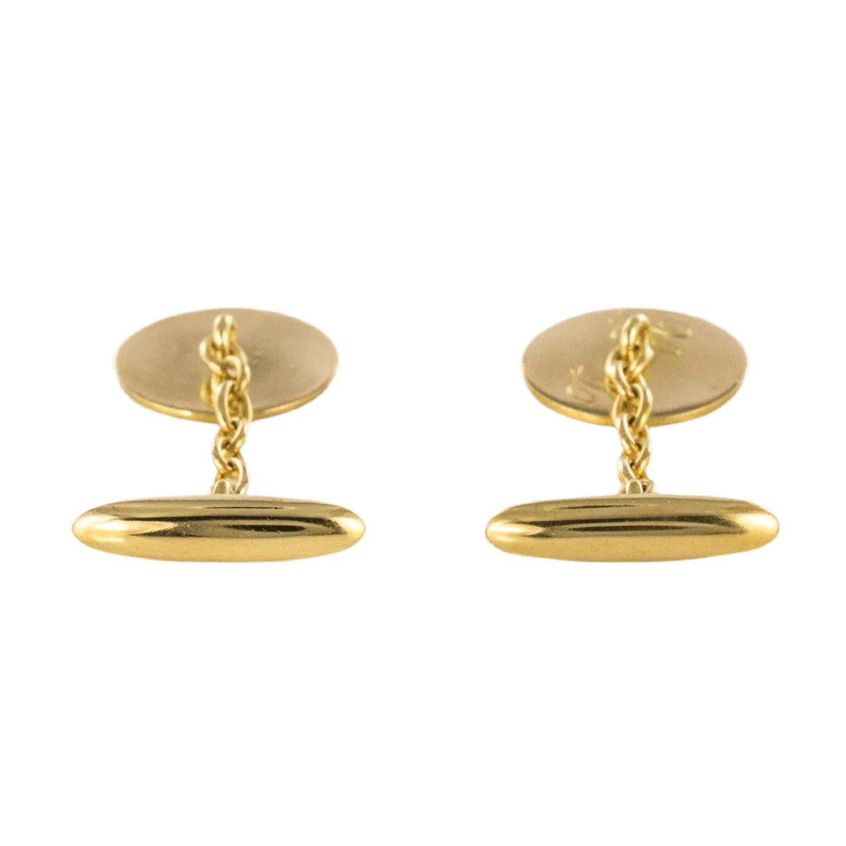 Boutons de manchette en or jaune et diamants - Image 4