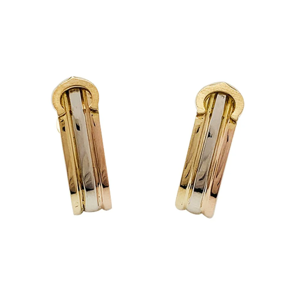Boutons de manchettes Cartier "Mini Ressort CC" trois ors