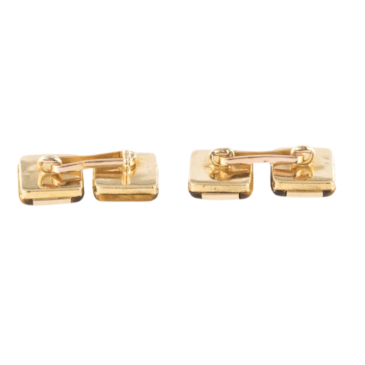 Boutons de manchette en or jaune et oeil de tigre - Image 4