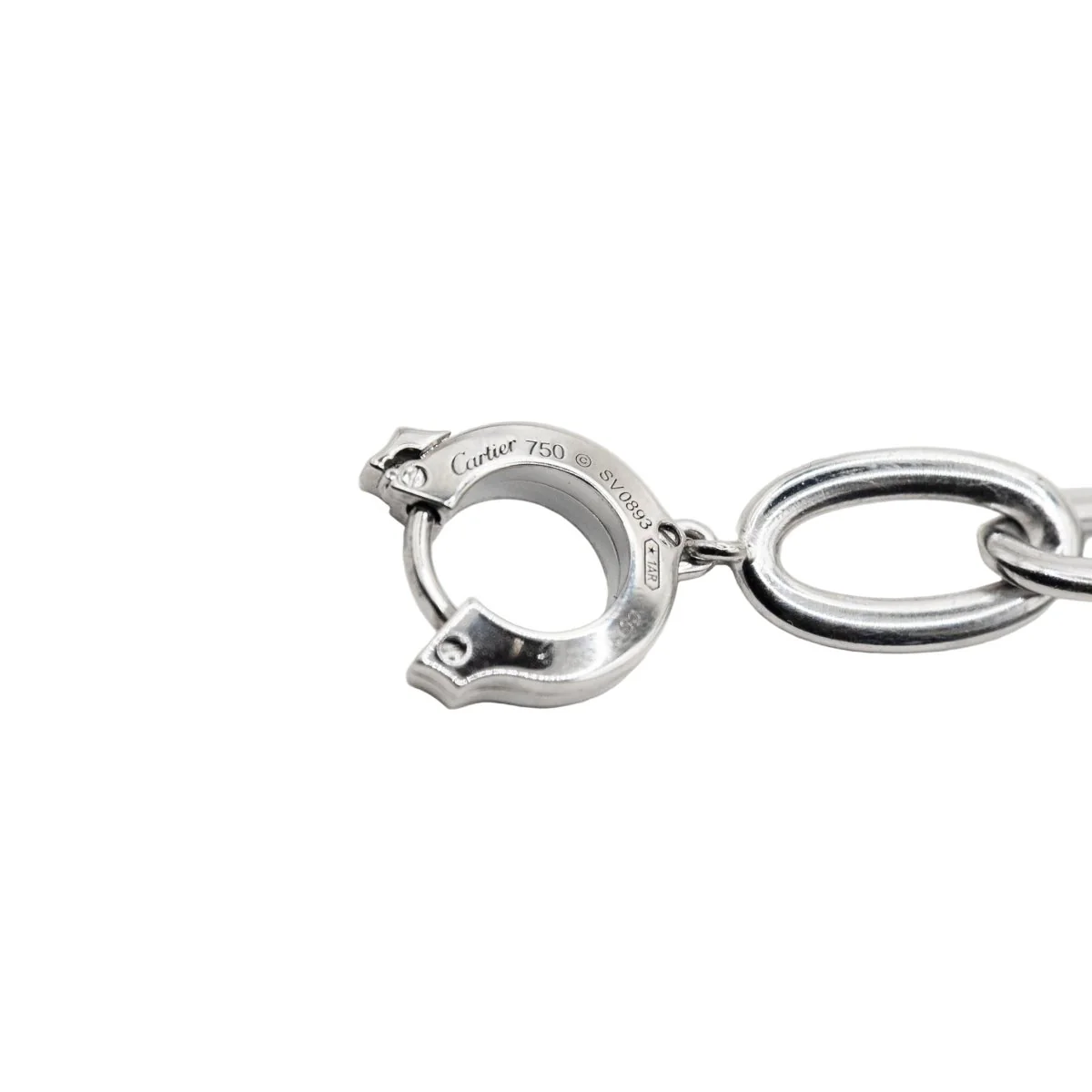 Bracelet Maille CARTIER en or blanc et diamants - Image 6