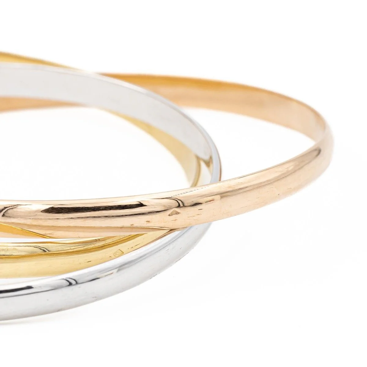 Bracelet 3 ors Or blanc - Image 3