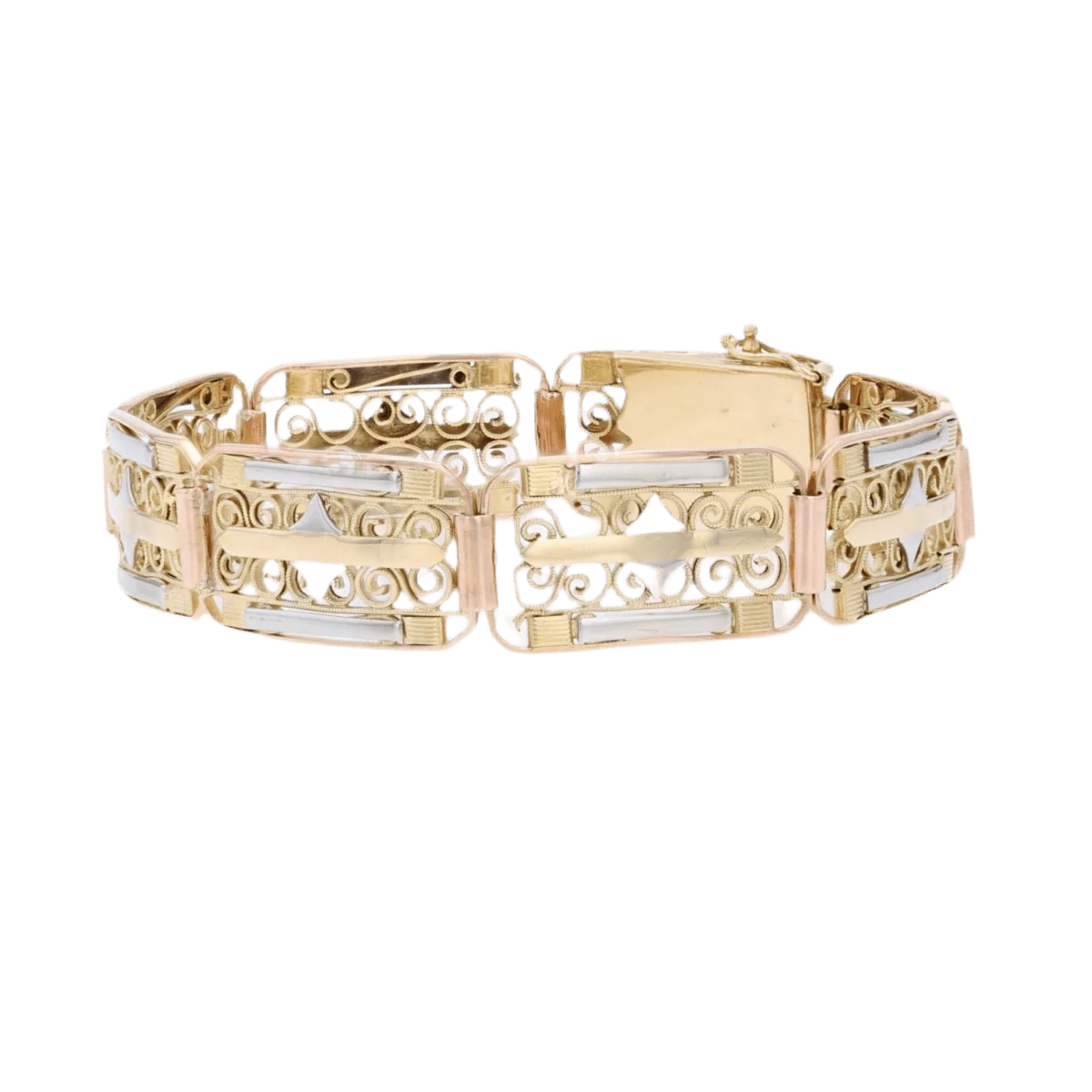 Bracelet Souple en or rose, or blanc et or jaune