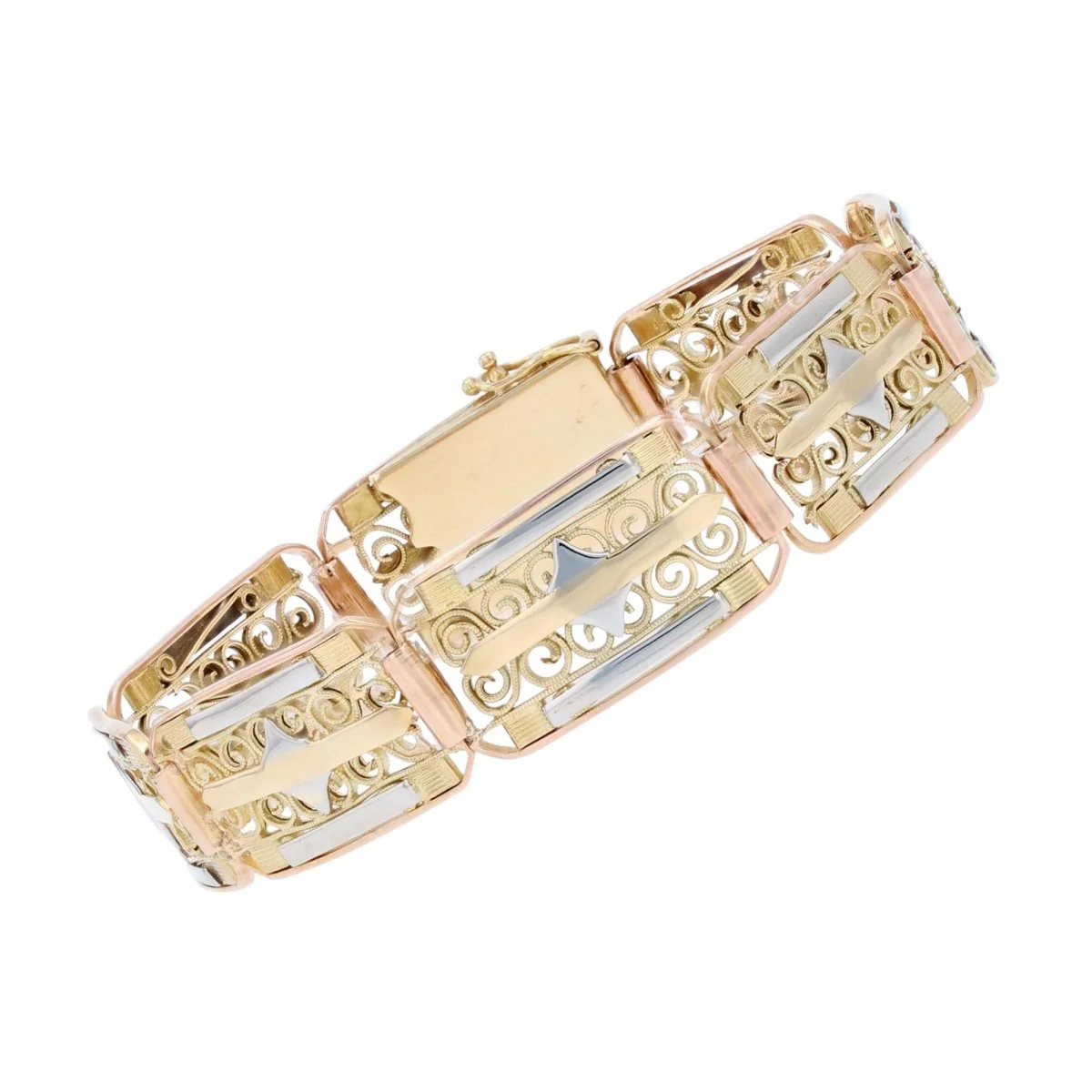 Bracelet Souple en or rose, or blanc et or jaune - Image 3