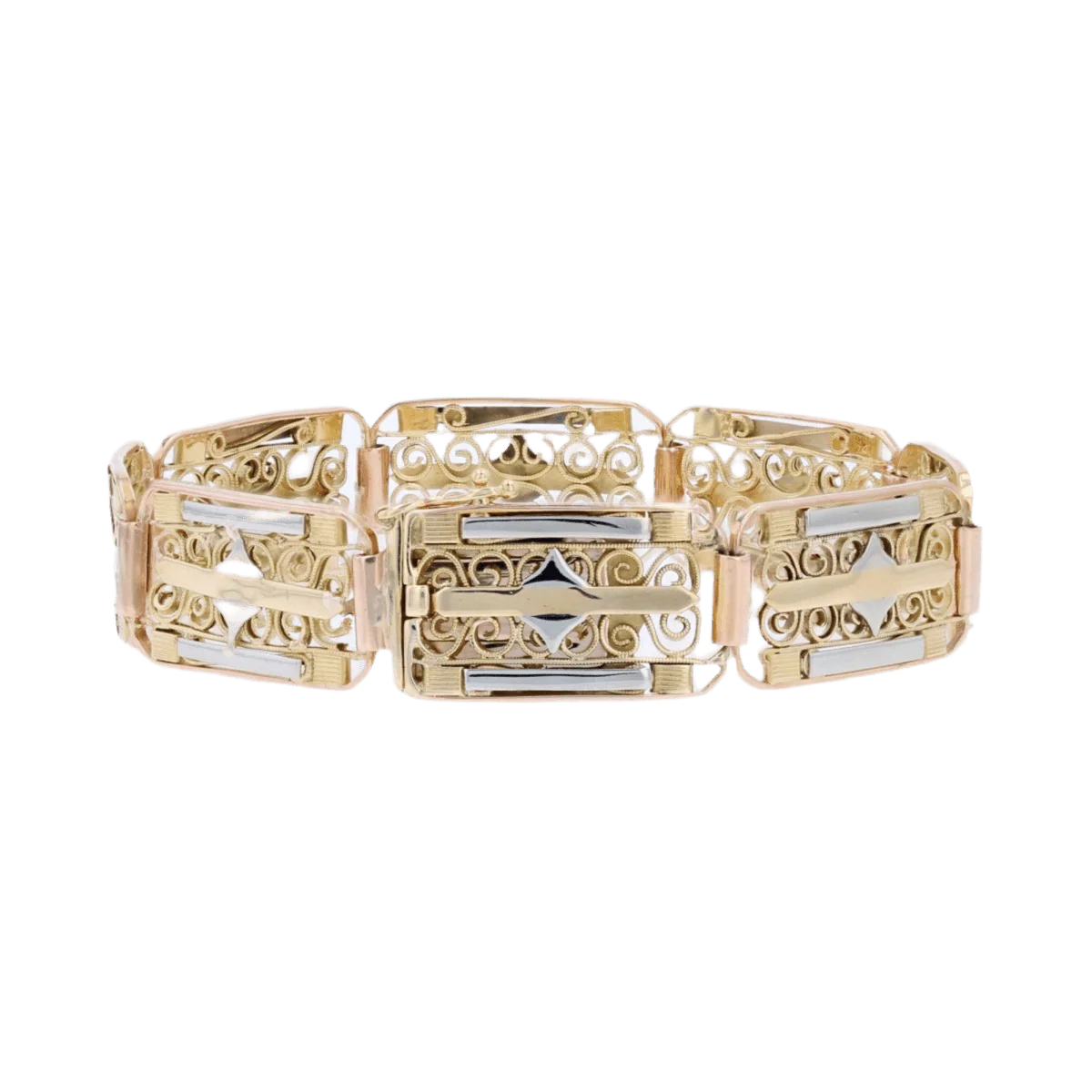 Bracelet Souple en or rose, or blanc et or jaune - Image 6