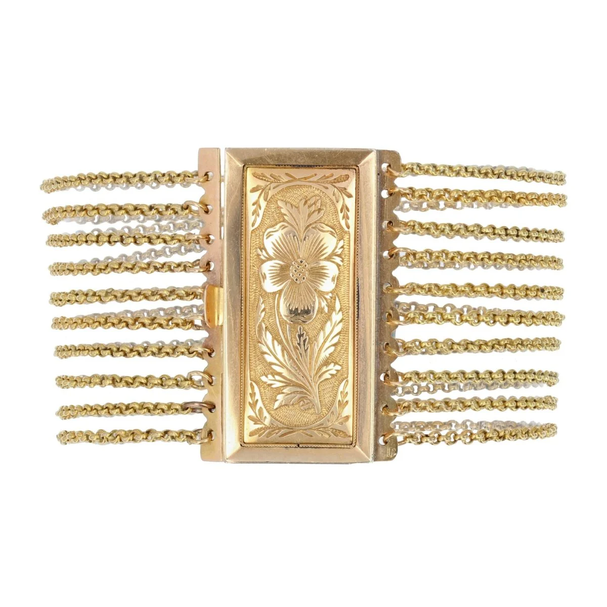 Bracelet Manchette en or rose