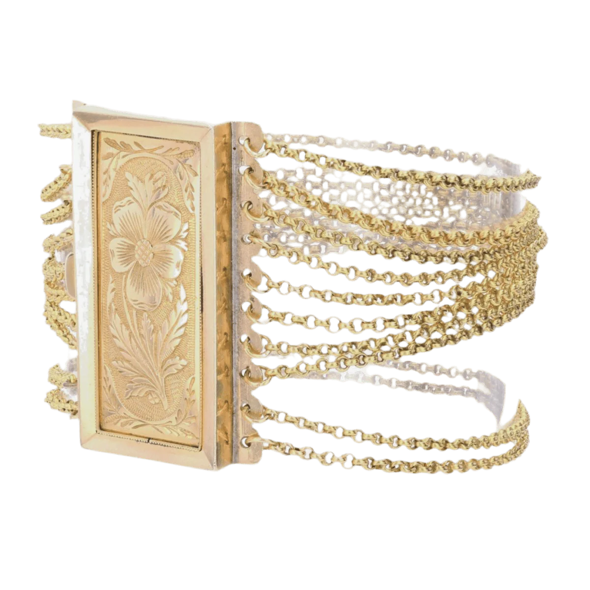 Bracelet Manchette en or rose - Image 3