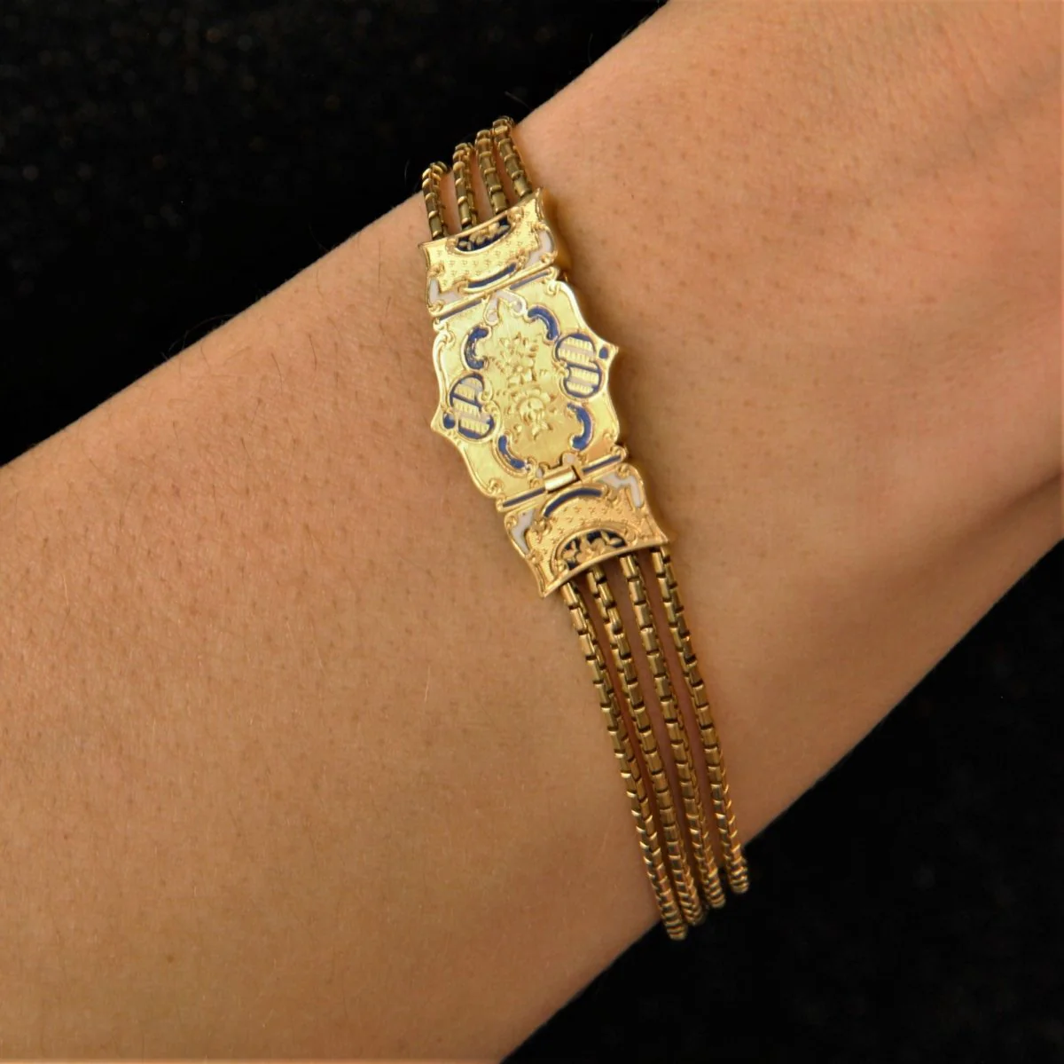 Bracelet Manchette en or jaune - Image 2