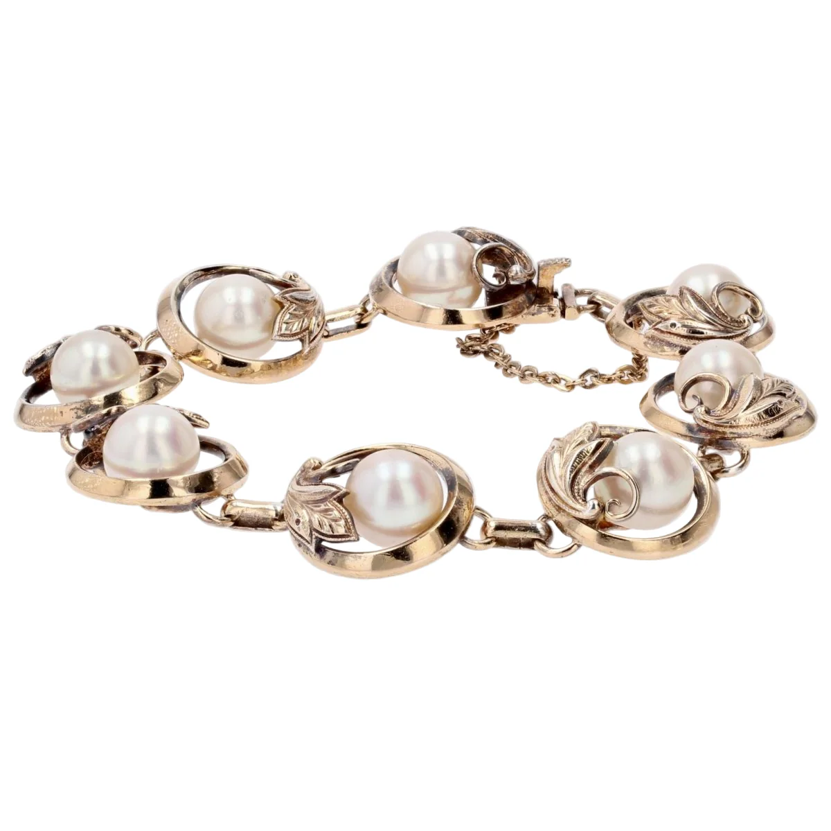 Bracelet Breloque en or jaune, vermeil, argent et perle - Image 3