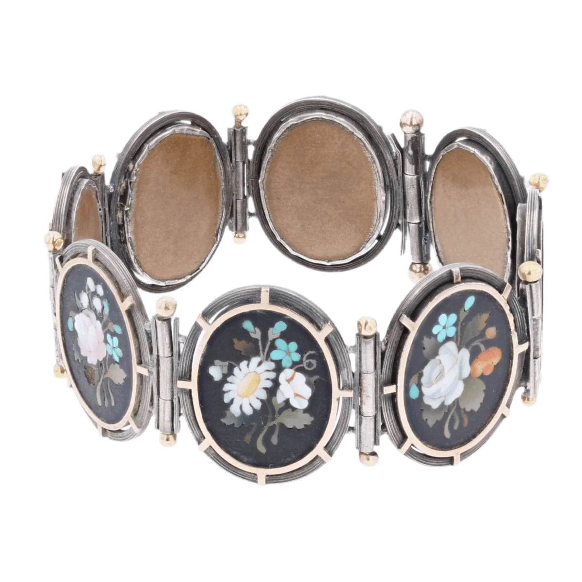 Bracelet Souple en or jaune et argent