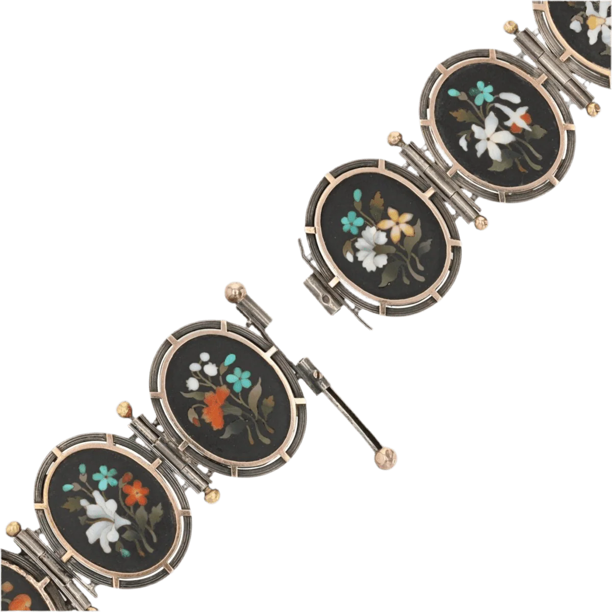 Bracelet Souple en or jaune et argent - Image 4