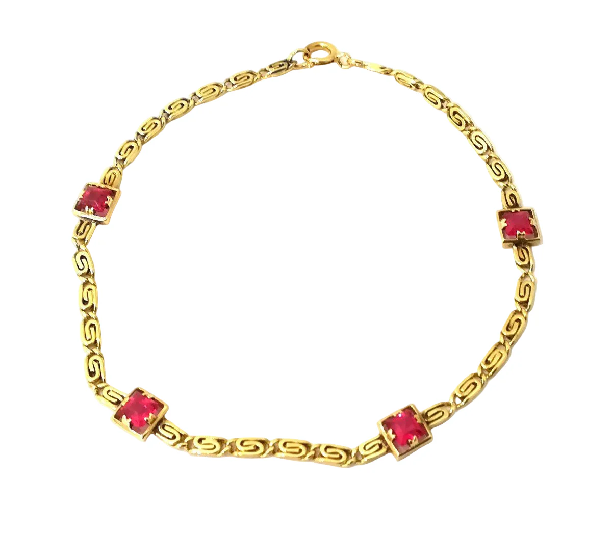 Bracelet Souple en or jaune et spinelles