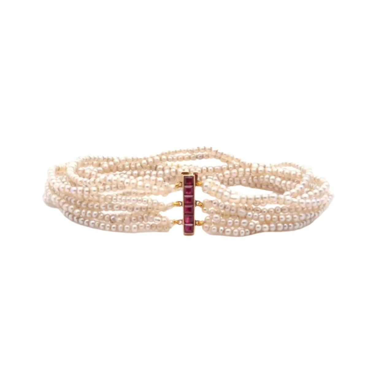 Bracelet en or, rubis et perles fines - Image 2