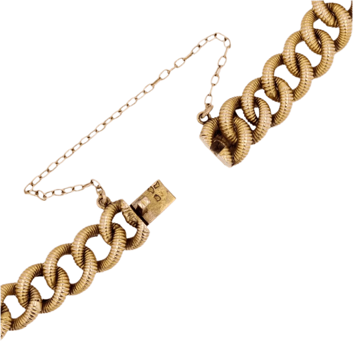 Bracelet Maille en or jaune, opale et diamants - Image 6